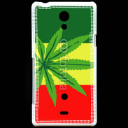 Coque Sony Xperia T Drapeau reggae cannabis