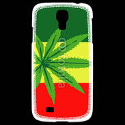 Coque Samsung Galaxy S4 Drapeau reggae cannabis