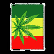 Coque iPad 2/3 Drapeau reggae cannabis