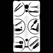 Coque Sony Xperia T Icônes coiffeur