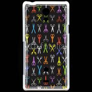 Coque Sony Xperia T Fond ciseau coiffeur