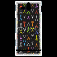 Coque Sony Xperia U Fond ciseau coiffeur