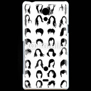 Coque Sony Xperia T Fond coiffures