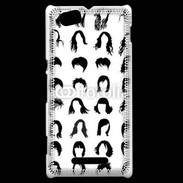 Coque Sony Xperia M Fond coiffures