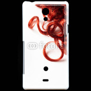 Coque Sony Xperia T Coiffure Cheveux bouclés rouges