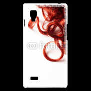 Coque LG Optimus L9 Coiffure Cheveux bouclés rouges