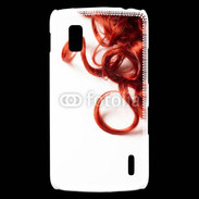 Coque LG Nexus 4 Coiffure Cheveux bouclés rouges