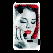 Coque Sony Xperia Typo Vernis rouge et roses esthétisme