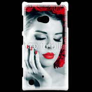 Coque Nokia Lumia 720 Vernis rouge et roses esthétisme
