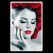 Etui carte bancaire Vernis rouge et roses esthétisme
