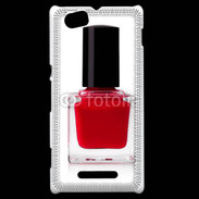 Coque Sony Xperia M Vernis rouge esthéticienne