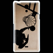 Coque Sony Xperia T Basket en noir et blanc