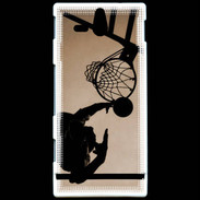 Coque Sony Xperia U Basket en noir et blanc
