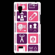 Coque LG Optimus L9 Fond symboles couturière