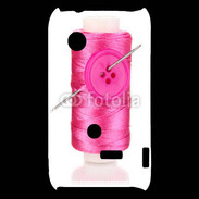 Coque Sony Xperia Typo Fil à couture rose 