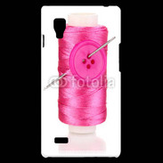 Coque LG Optimus L9 Fil à couture rose 