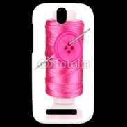 Coque HTC One SV Fil à couture rose 