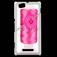 Coque Sony Xperia M Fil à couture rose 