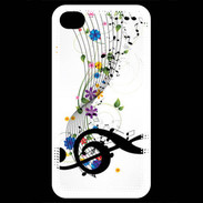 Coque iPhone 4 / iPhone 4S Farandole de notes de musique 1