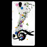 Coque Sony Xperia Z Farandole de notes de musique 1