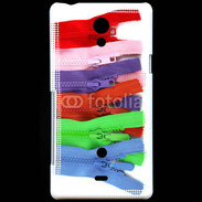Coque Sony Xperia T Fermetures éclaires coutures