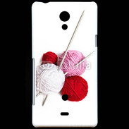 Coque Sony Xperia T Tricot et couture