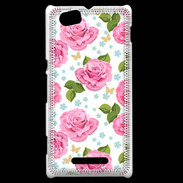 Coque Sony Xperia M Vintage Rose 3