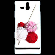 Coque Sony Xperia U Tricot et couture