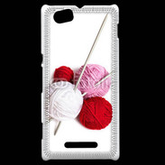 Coque Sony Xperia M Tricot et couture