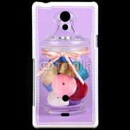 Coque Sony Xperia T Bonbonne de ruban couture 