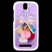 Coque HTC One SV Bonbonne de ruban couture 