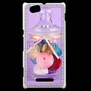 Coque Sony Xperia M Bonbonne de ruban couture 