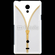 Coque Sony Xperia T Fermetures éclaires coutures 2