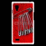 Coque LG Optimus L9 Épingles à nourrice couture 