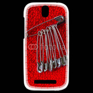 Coque HTC One SV Épingles à nourrice couture 