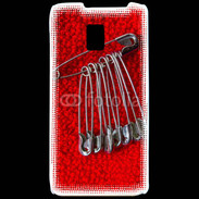 Coque LG P990 Épingles à nourrice couture 