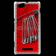 Coque Sony Xperia M Épingles à nourrice couture 