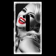 Coque Nokia Lumia 920 Rouge à lèvres Fashion en noir et blanc