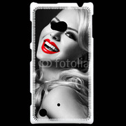 Coque Nokia Lumia 720 Rouge à lèvres Fashion en noir et blanc