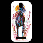 Coque HTC One SV Equitation en peinture 10