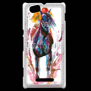 Coque Sony Xperia M Equitation en peinture 10