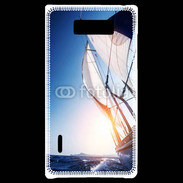 Coque LG Optimus L7 Bateau et couché de soleil 50