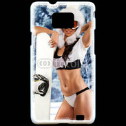 Coque Samsung Galaxy S2 Charme et snowboard