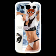 Coque Samsung Galaxy S3 Charme et snowboard