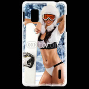 Coque LG Optimus G Charme et snowboard