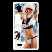 Coque LG Optimus L9 Charme et snowboard