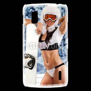 Coque LG Nexus 4 Charme et snowboard