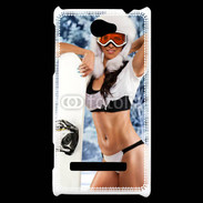 Coque HTC Windows Phone 8S Charme et snowboard