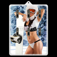 Porte clés Charme et snowboard