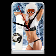 Pendule de bureau Charme et snowboard
